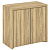 Шкаф для документов Corner COR.ST-3.1 (гикори песочный/ваниль, 900х450х845 мм)