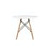 Стол обеденный Eames (круглый, белый/бук, 600x600x500 мм)