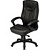 Кресло для руководителя Easy Chair CS608Е чёрное (натуральная кожа с  компаньоном, пластик)