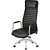 Кресло для руководителя Easy Chair EChair-528 ML чёрное  (натуральная  кожа с компаньоном, алюминий)