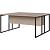 Рабочая станция Easy Loft двухместная (дуб скандинавский/графит, 1580х1370х752 мм)