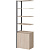Полустеллаж для документов Easy to lead K-Loft 241H027 дуб  скандинавский/чёрный 645х400х2105 мм