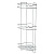 Полка для ванной Swensa 3-ярусная угловая 23x23x71 см
