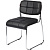 Стул офисный Easy Chair 803VP чёрный (экокожа, металл хромированный)