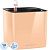 Кашпо с автополивом Lechuza Cube Glossy 14 1.8 л с внутренней вставкой 1.4 л абрикосовое (14x13.5x14 см)