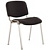 Стул офисный Easy Chair ИЗО/ISO чёрный ткань металл хромированный,  поперечина (диаметр) 18 мм (9745)