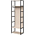 Шкаф Easy to lead K-Loft 241H028 дуб скандинавский/чёрный 670х400х2105  мм