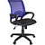 Кресло офисное Комус Мебель Easy Chair 304 синее/чёрное (сетка/ткань,  пластик)