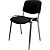Стул офисный Easy Chair Изо PC 10 чёрный экокожа металл с имитацией под  хром (1905633)