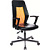 Кресло офисное Easy Chair 225 PTW оранжевое/чёрное (экокожа/сетка,  металл)