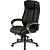 Кресло для руководителя Easy Chair 604 ML черное (натуральная кожа с компаньоном, пластик)
