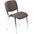 Стул офисный Easy Chair Изо коричневый кожзаменитель металл  хромированный  (550733)