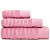 Набор махровых полотенец Страйп 3 штуки 30х60/50х90/70х130 см 500 г/кв.м розовые