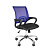 Кресло офисное Комус Мебель Easy Chair 304 синее/чёрное (сетка/ткань,  металл хромированный)